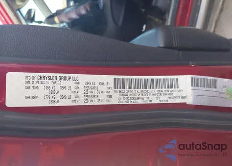 2013 Dodge Durango Crew из США, поврежденный, VIN 1C4RDJDG5DC664405